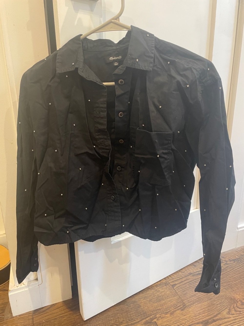 Madewell Black Studded Button Down